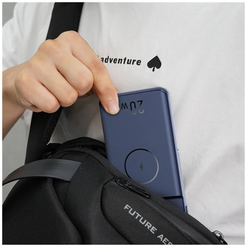 Portable 10000mAh 20W Magnetic Wireless Power Bank For iPhone 15/14/13/12 series Phones iWatch Ultra SE