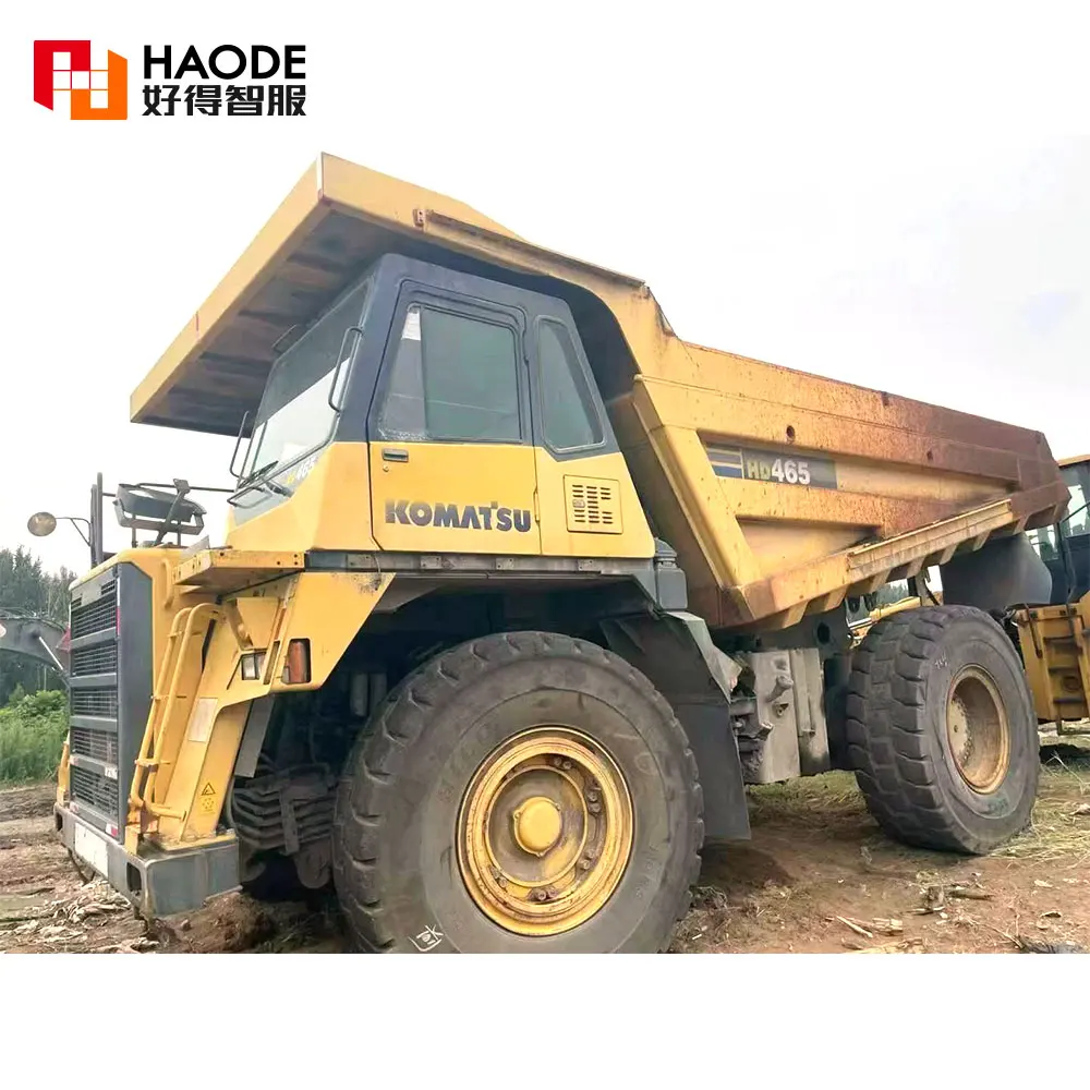 Cheap used Komatsu HD465-7R mining truck original painting 55Ton heavy Mining dump truck price low HD 465 HD475