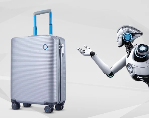 Echolac smart suitcase with weighing handle OEM APP unlock Anti-theft distance alert intelligent smart luggage set