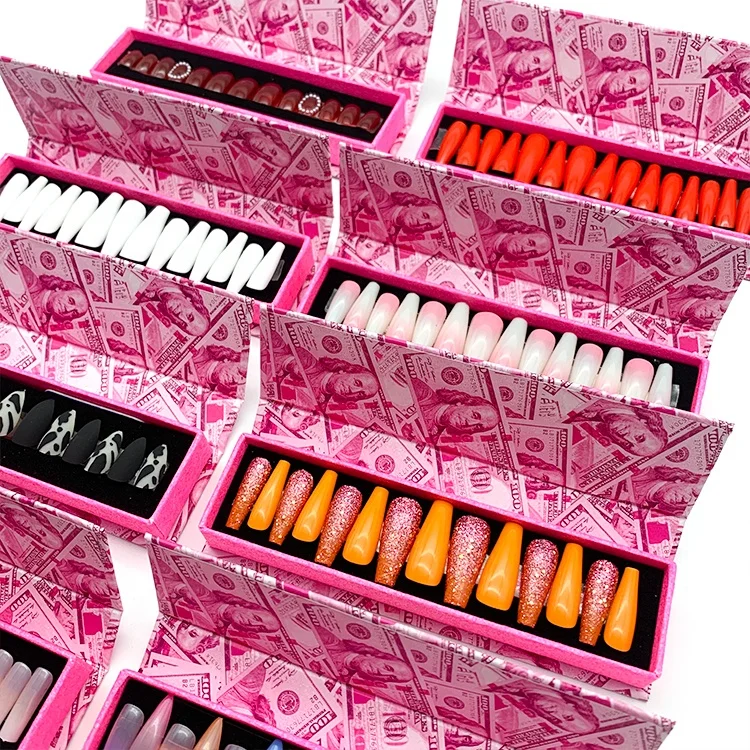 
Tstory 2021 New Designs Nail Art Decoration Private Label Packaging Boxes Press On Nails 