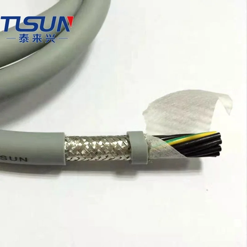 HF-CY/TRVVP  Multicore Flexible Shielding wire  9 cores 0.75mm2 Control Drag Chain Cable