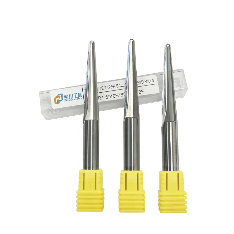 Jinchuan hot sale Carbide Tungsten Taper Ball Nose End Mills CNC tool Woodworking milling cutter router bit