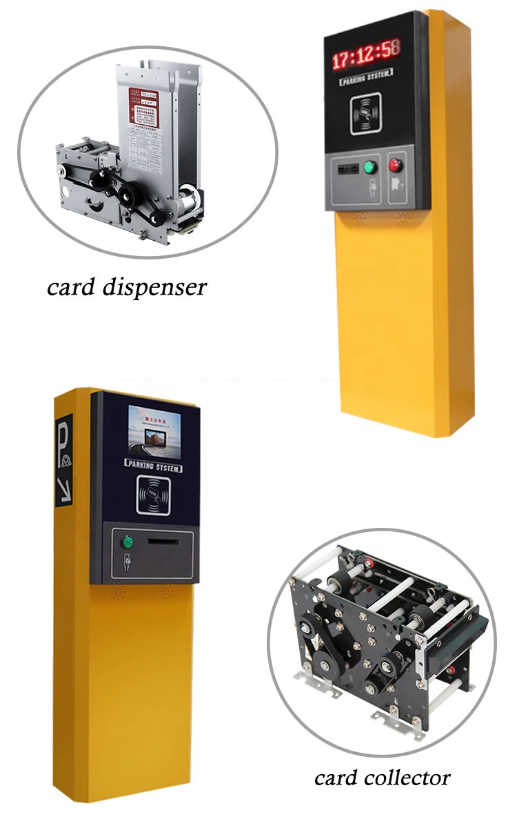 Entry and Exit RFID  card reader parking kiosk  ticket house for smart parking access control system