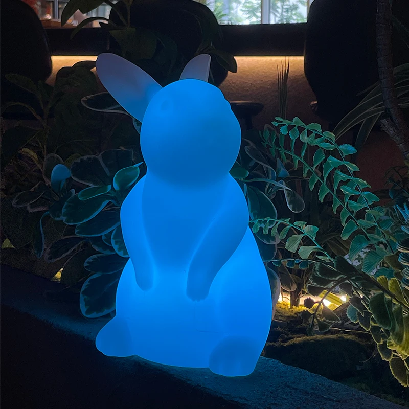 Waterproof moon lamp mesas led Bunny Night Rabbit Lamp for Parks forests under big trees