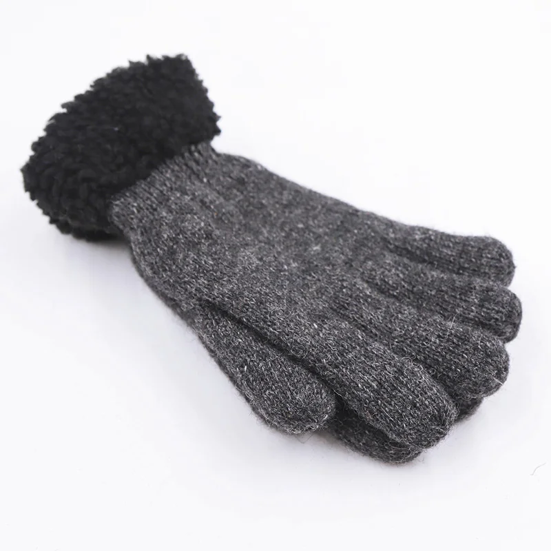 Customized Beanie Manufacturer Ski Gloves Knitted Gloves Warm Soft Elastic Cuff Anti-slip Gloves Winter for Women Men