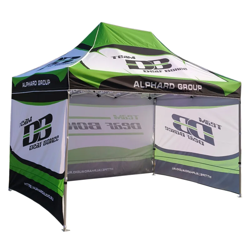 Ty 10x10 Custom Print Advertising Promotional Pop Up Event Folding Aluminium Gazebo Canopy Roof Top Trade Show Tent