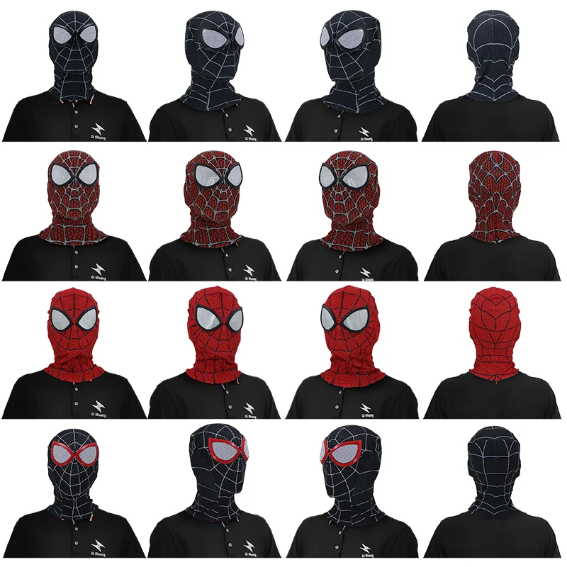 Hot Sell Halloween Custom Design Black Spider Man Personalised Masquerade Hero Game Super man Party Masks