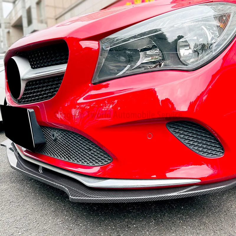 Buy Factory custom front lip spoiler car lip splitter for Benz CLA C117 later stage 2016 2017 2018 2019