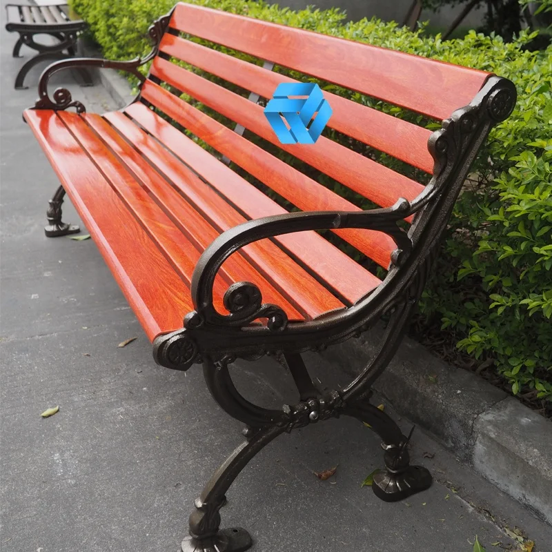 High Quality Low Price Wrought Aluminum Wood Plastic Chair Waiting Recliner Slats Park Bench