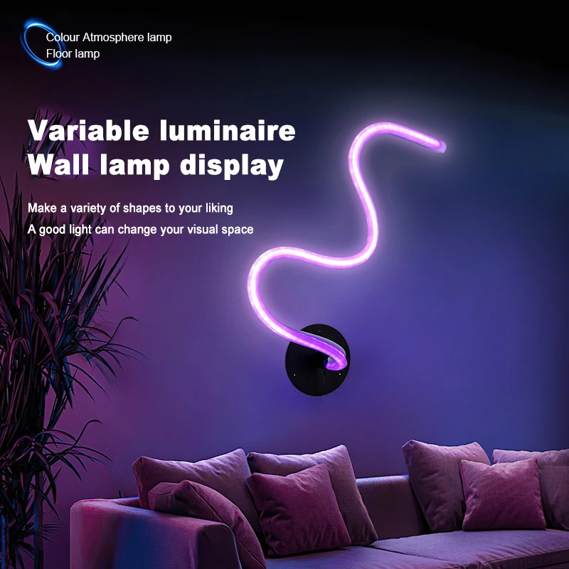 2024 New DIY WiFi-Enabled DIY RGBW Graffiti Corner Lamp Customizable Wall Light Gaming Floor Lamp