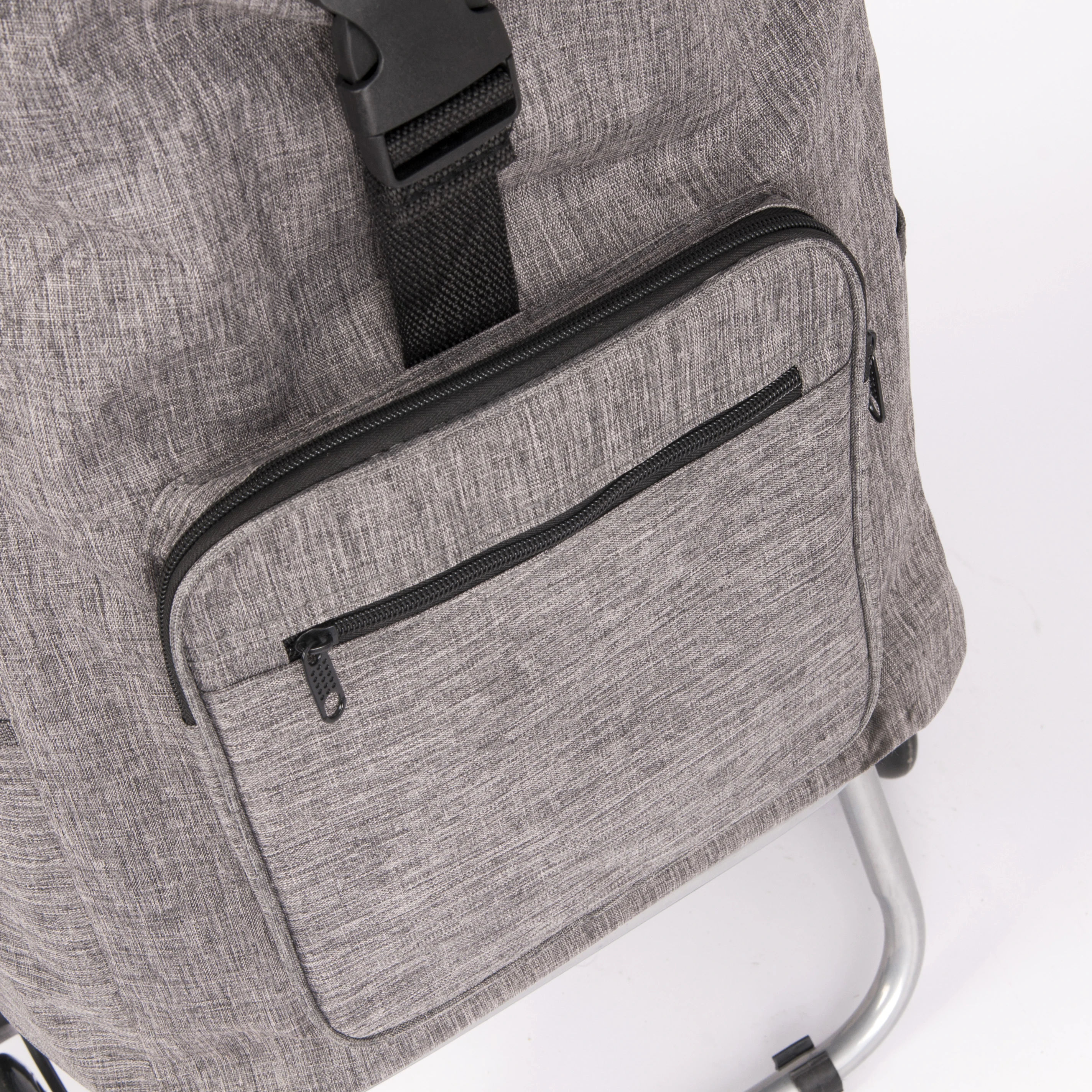 Stainless steel Foldable  shopping trolley  folding shopping trolley cart  bag with climbing 3 wheels