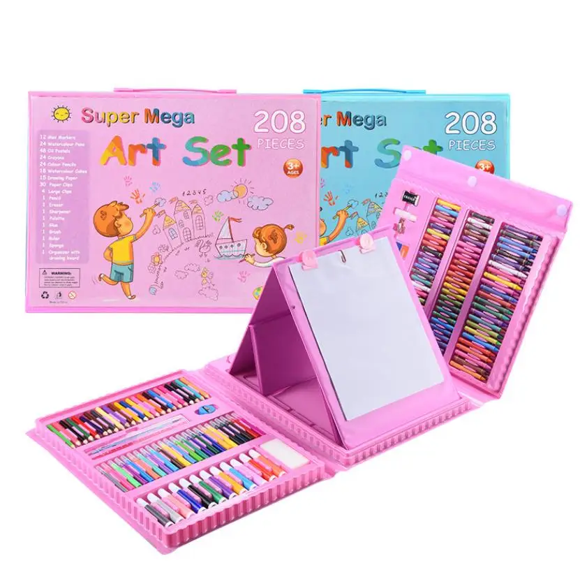 website top sell 208 pcs  drawing kid toy art sets drawing art set
