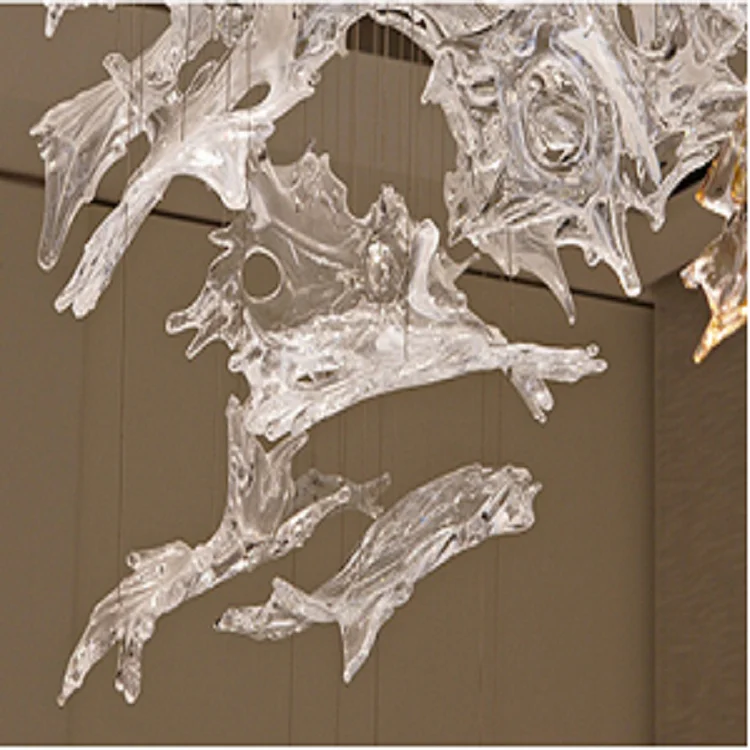 Specializing Manufacture Hotel Lobby Lamps Stainless Steel Wrought Iron Crystal Chandelier Light
