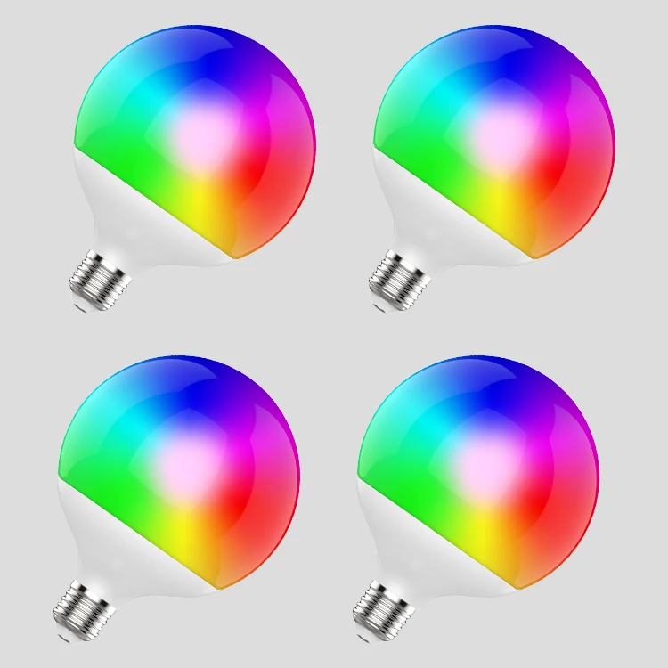 Round E26 10w 15w 18w Zigbee Tuya Home Interior E27 Lamp Bulbs B22 Wifi RGB Smart Light Remote Control Led Bulb Dimmable