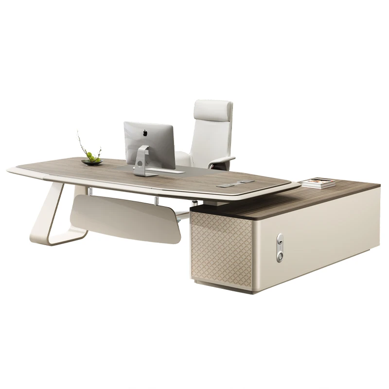 Modern Luxury L-Shaped Office Furniture New Design Boss Executive Desk for CEOs and Managers
