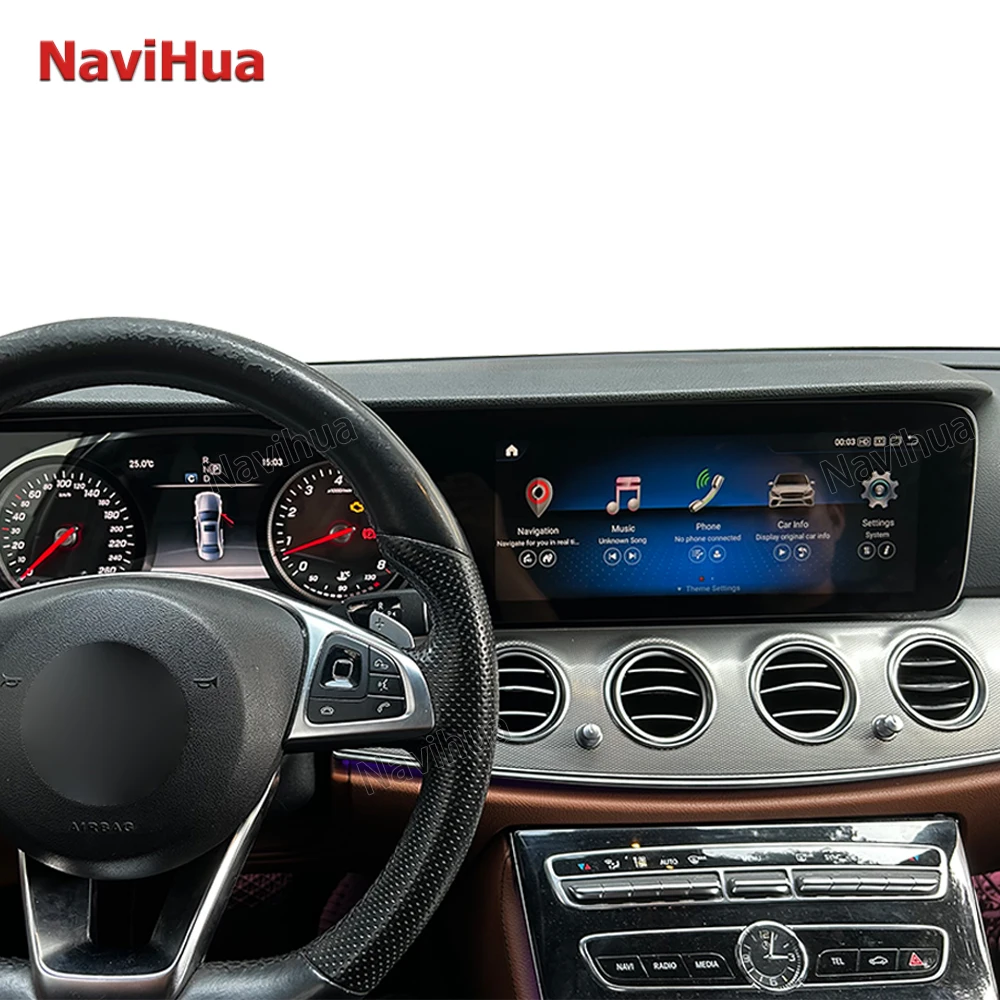 NaviHua Android Car Stereo For Mercedes Benz E-Class W213 Dual Screen Car Radio Autoradio Carplay Android Auto GPS Wifi Hifi RDS