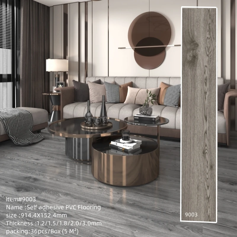 wooden self adhesive Waterpoof Glue Down UV Coating Lvt PVC Flooring Dry Back Vinyl Plank Floor