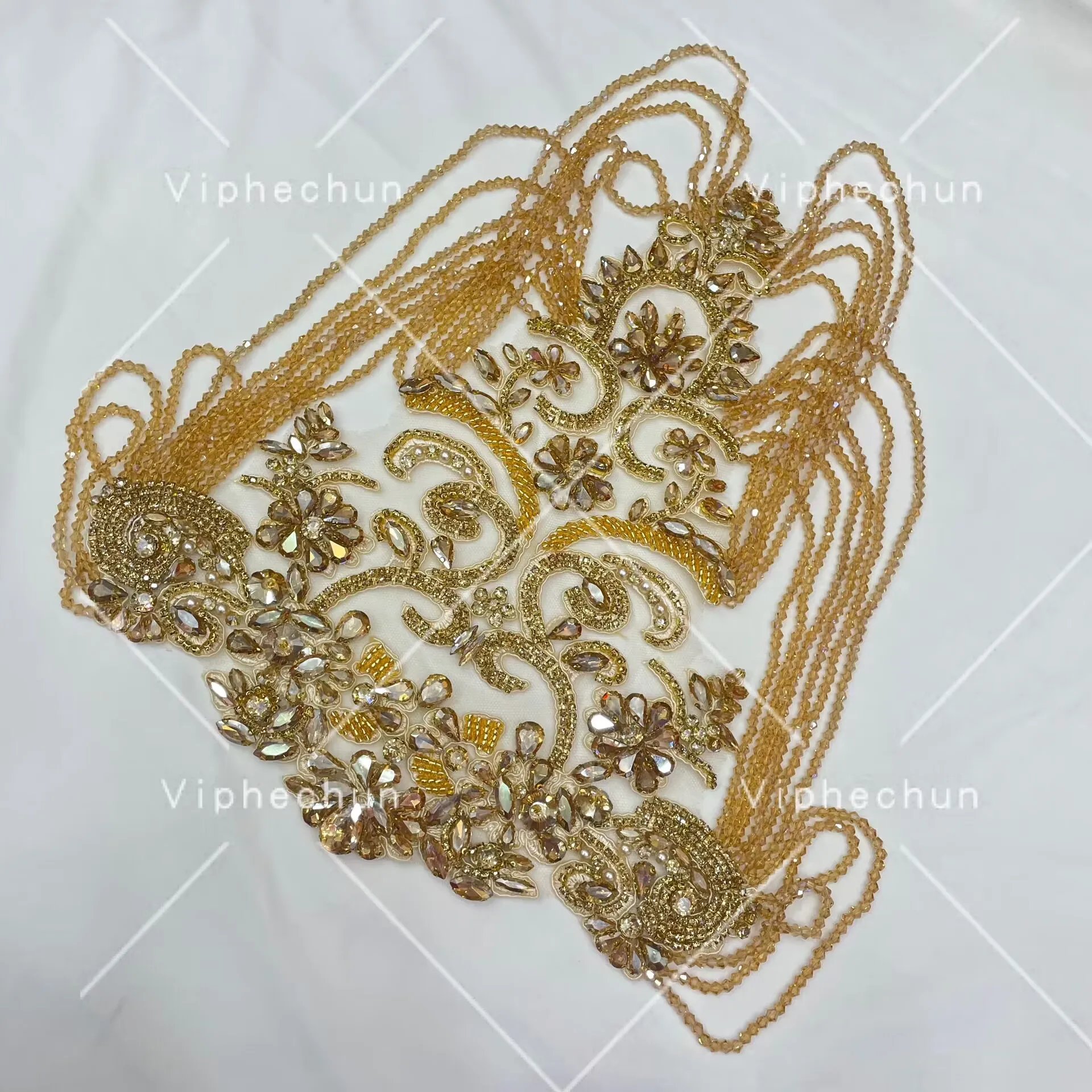 costume jewelry iron on rhinestone trimming gem applique for craft