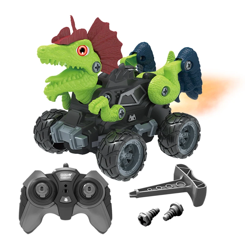 3.7V 500MAH Lithium Battery Remote Control Car Diy Detachable Assembly Nut Assembly Electric Dinosaur Vehicle Powered Kids Toys