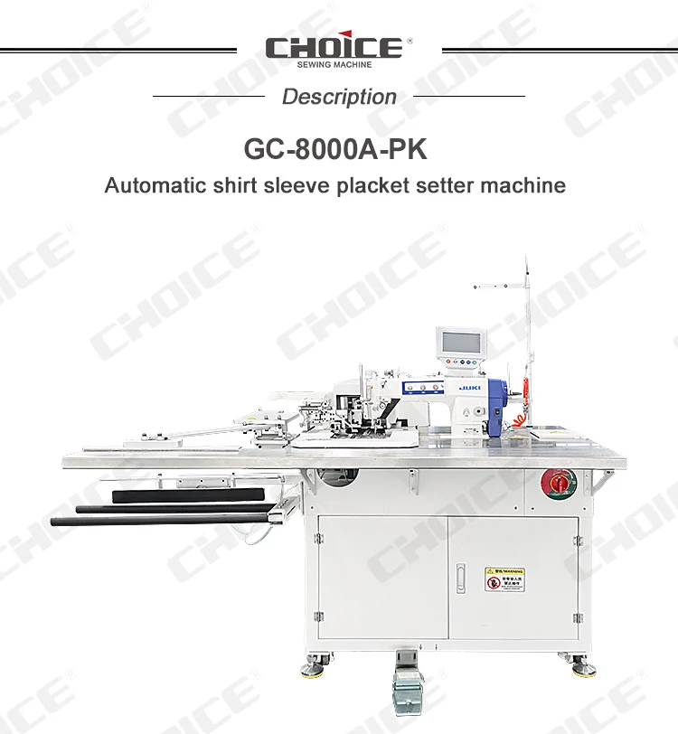 GC-8000A-PK computerized heavy duty semi-automatic sleeve placket sewing machine for shirt