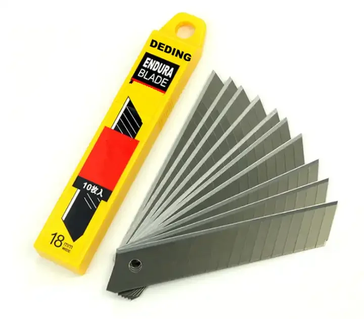 18mm Wide Snap-Off Blades Quality Carbon Stainless Steel Sharper Replacement Blade for Most Box Cutter & Utility Knife
