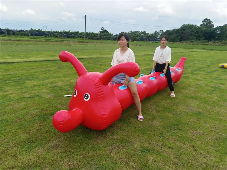 team building equipment inflatable bouncy bug racing inflatable sausage jumping game
