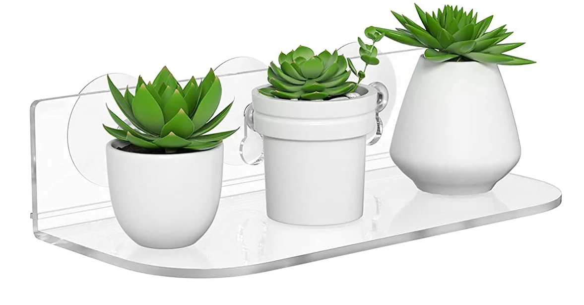 Acrylic  Window Shelf for Plants Indoor Hold Window Planter Succulents