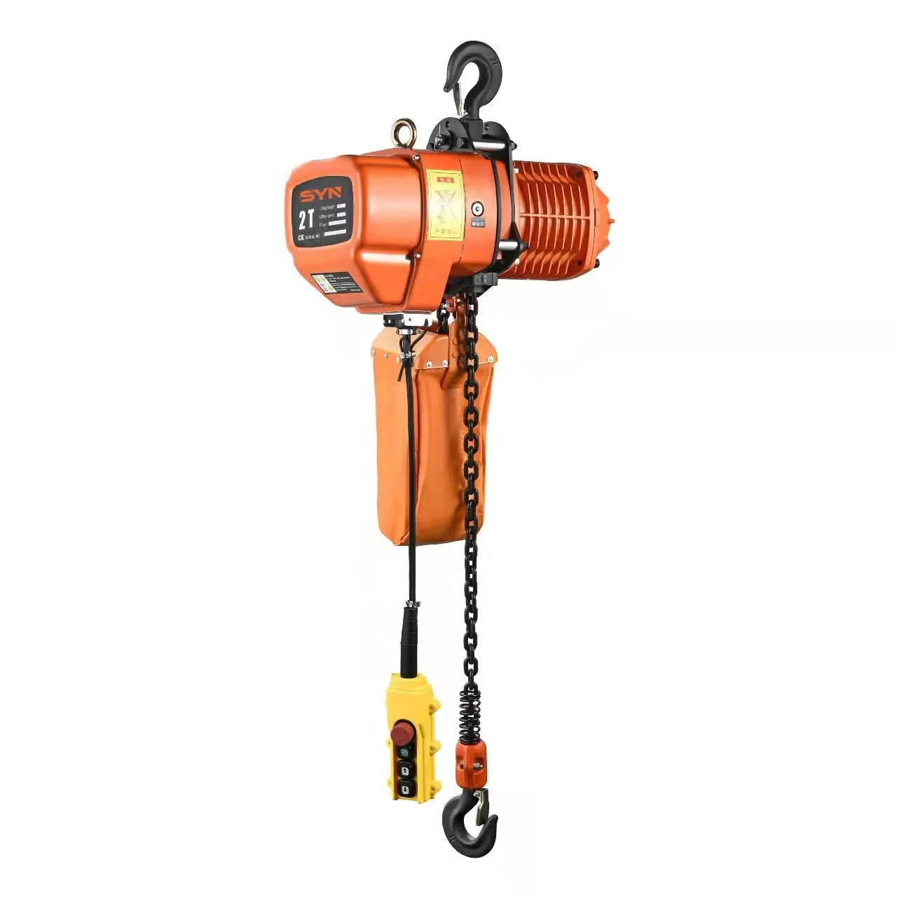 Single Chain electric hoist 2 ton hook chain HHBB stationary electric wire rope hoist