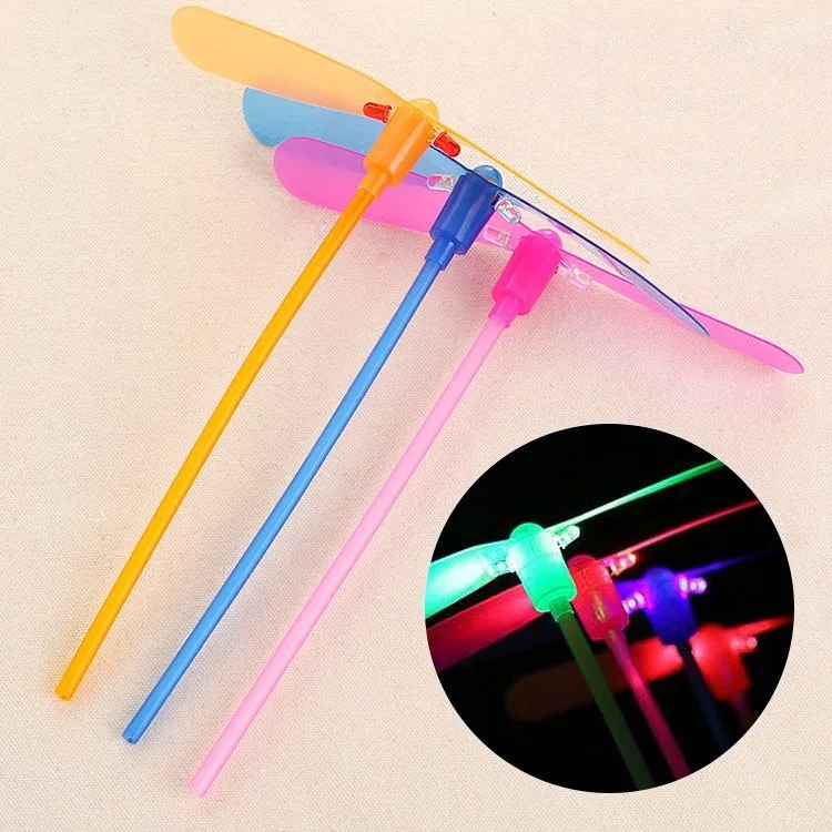 Candy Flying Toy for kid party decor Colorful Hand Push Rotating Bamboo Dragonfly Toy