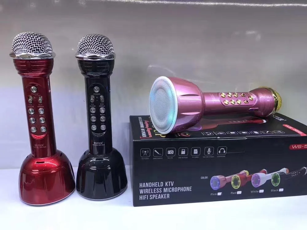  WS568 WSTER Поддержка USB TF карта fm-радио с дискотечным светом хорошее качество микрофон динамик