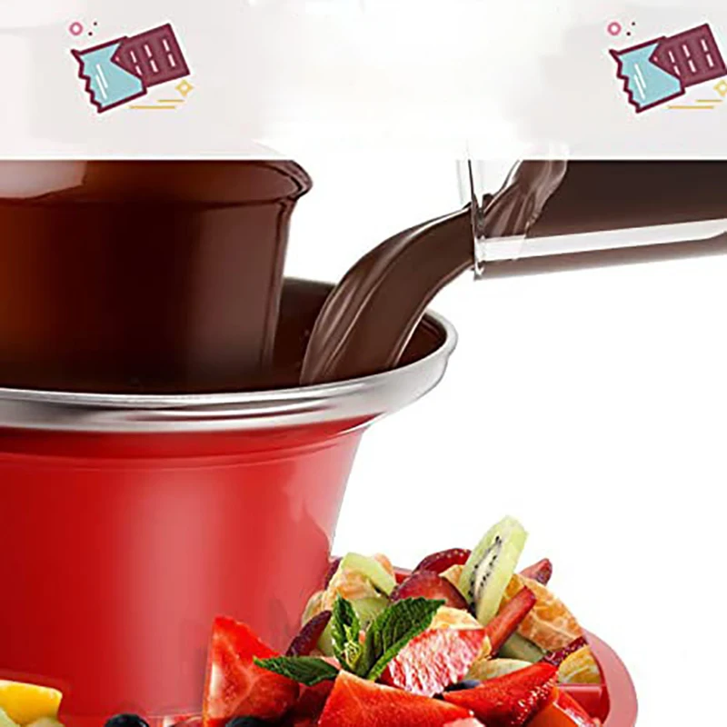 Three Layer Chocolate Fountain Machine Automatic Melting Tower Waterfall Hotpot Melting Machine Baking Spray Tower Crane