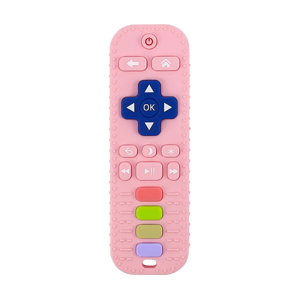 Food Grade Sensory Exploration And Toys Game Controller TV Remote Control Silicone Teether for Toddler