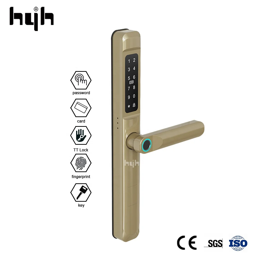 Guangdong-hyh Hardware Factory Price Digital Fingerprint Tuya APP Wifi Smart Lock For Entry Doors