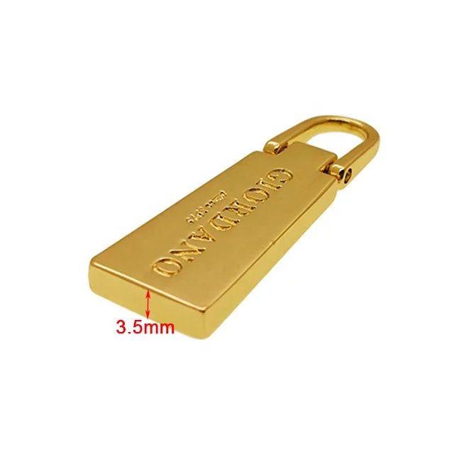 Manufacturer Custom LOGO Zipper Slider Handbag Accessories Metal zipper puller Exquisite Pattern zipper pulls for Garment Bag