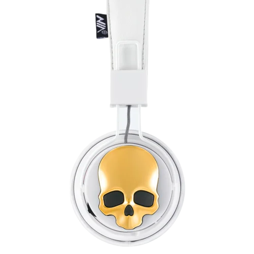 Череп дизайн Bluetooth беспроводные белые гарнитуры с поддержкой fm-радио