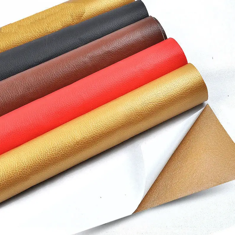 Top Quality Portable PU synthetic leather repair tape self-adhesive fella design new leather fabric for sofa cover upholstery