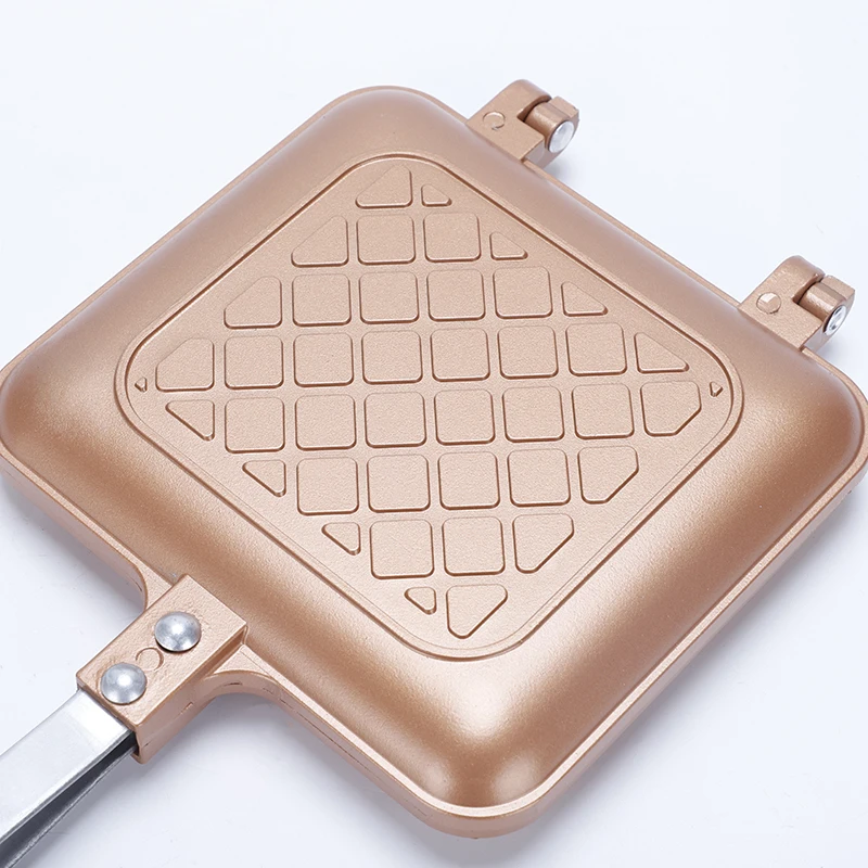 Hot sand toaster Double Pan Gas and Hot Sale Die-Casting Aluminum Sandwich Maker pan mold Breakfast panini press