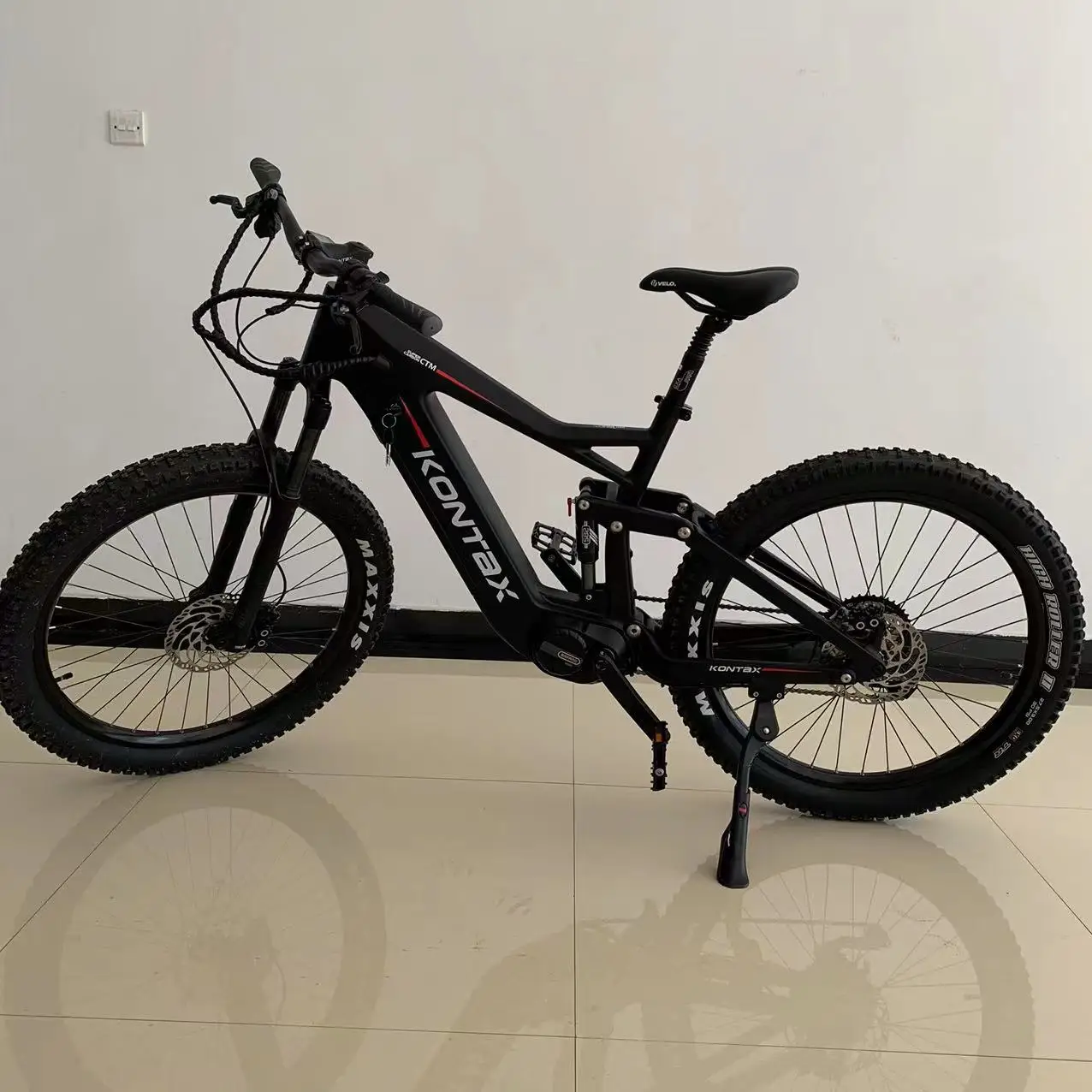 Kontax OEM New Arrivals Full Suspension 250W 500W 48v Bafang Mid Drive carbon Electric Mountain Bike