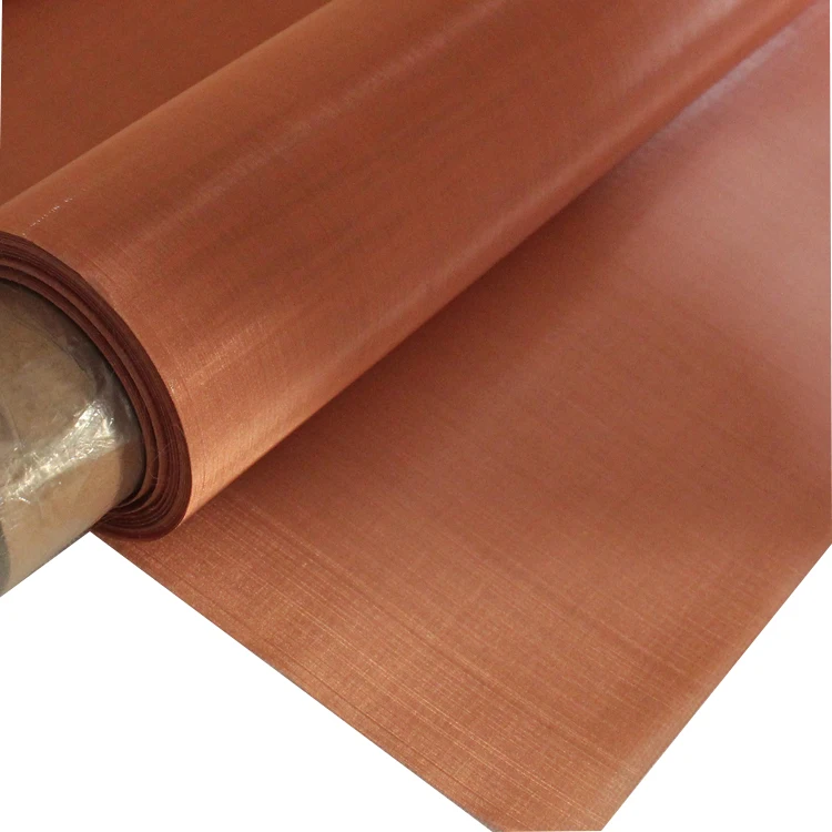 customizable red copper infused fabric woven mesh wire