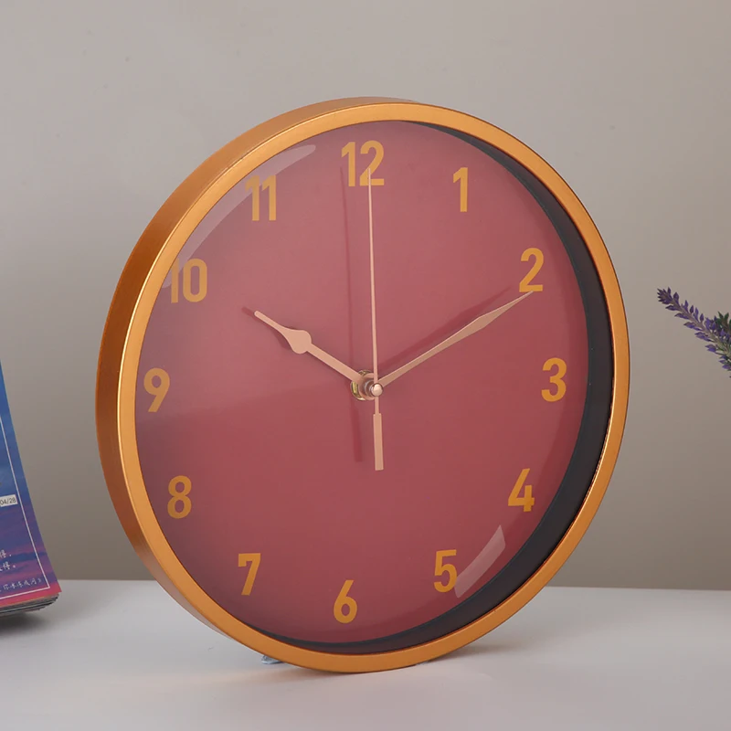 Modern Silent Fancy Wall Clock 10 Inch Bedroom Living Room Clock Gift Round Green Simple Fashion Creative Wall Clock