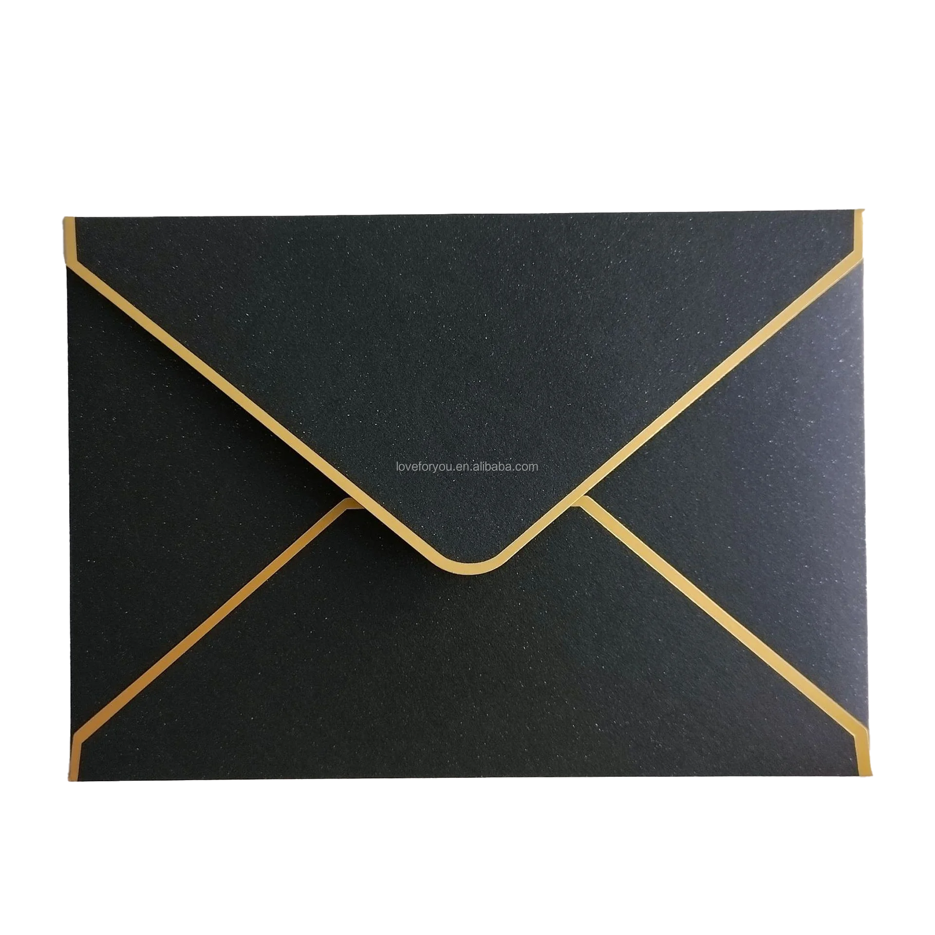 Золотые фольгированные толстые бумажные конверты и запасные 250 г для пригласительных билетов 5x7 дюймов