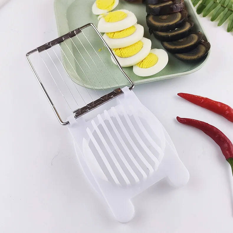 WONDERFUL Hot Sales Multi-functional Egg Cutter Stainless Steel Hard Boiled Egg Slicer Egg Dicer Chopper Food Peeler for Kitchen