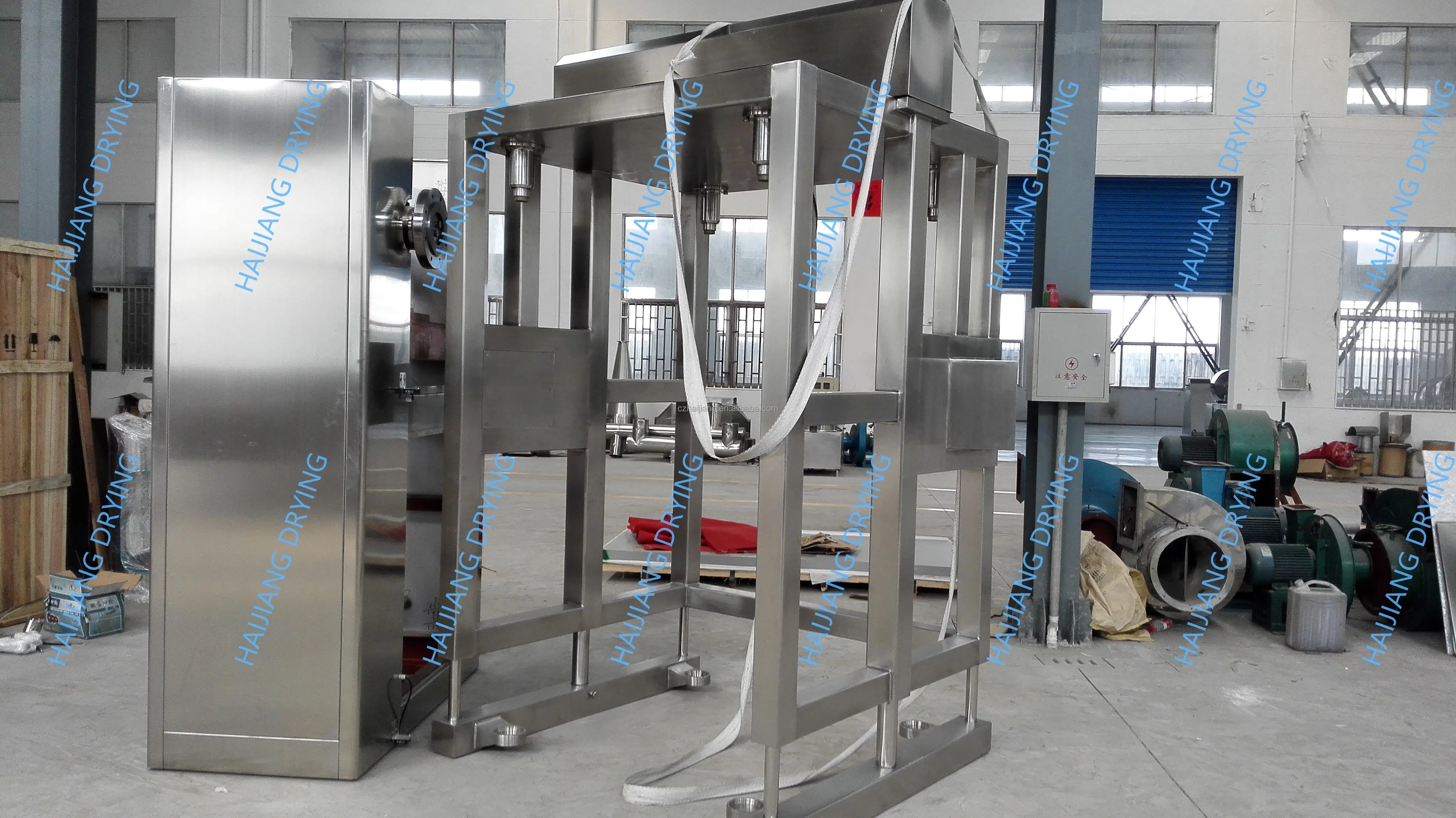 Customized HZD Type Automatic Lifting Hopper Mixer IBC Bin Blender System Powder Granule Mixing Machine