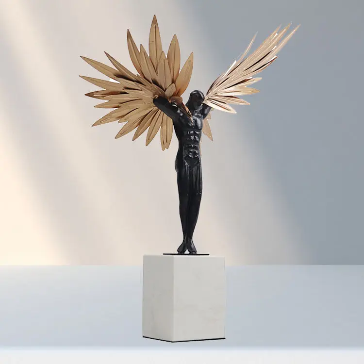 Creative Flying Man Nude Statua Junger Mann Nackte Skulpture Figurine Skulpture Nackt Metal Marble Statues Of Naked Men