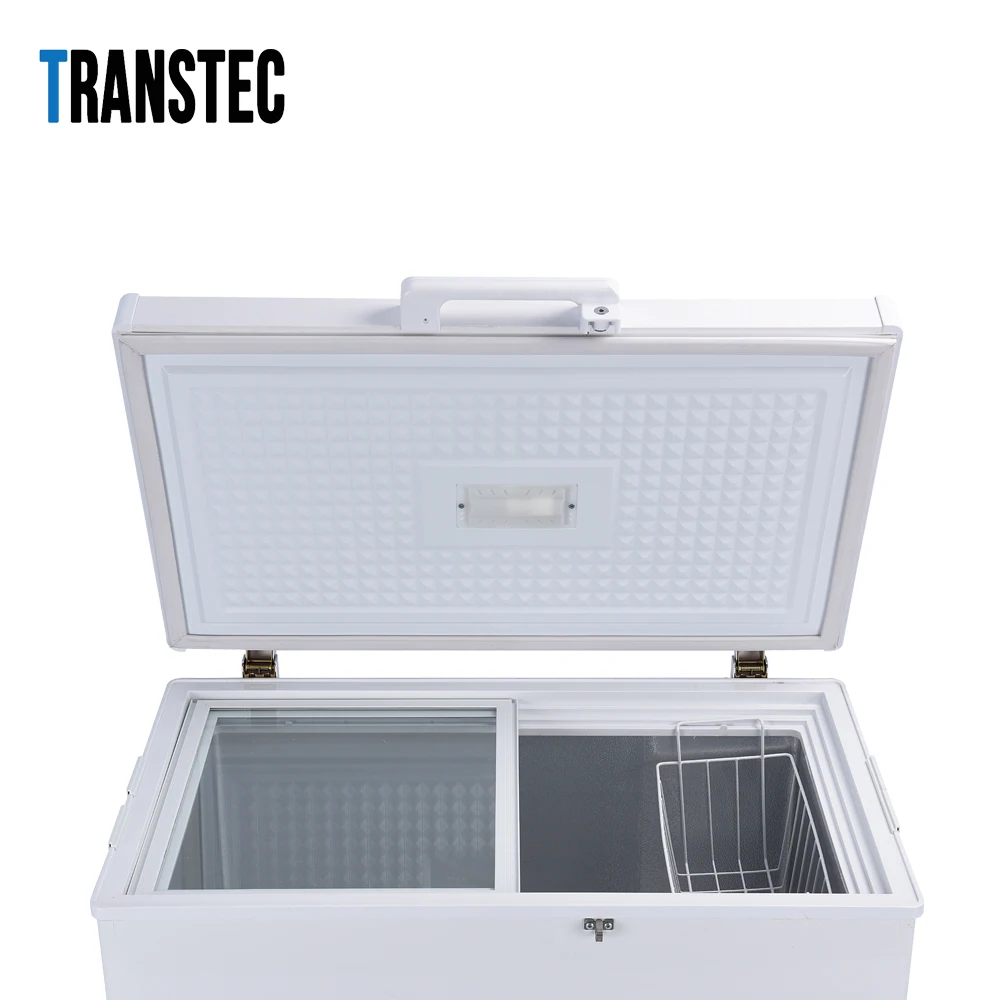 12V 24V DC 208 liters  cooling ice cream off grid solar chest freezer