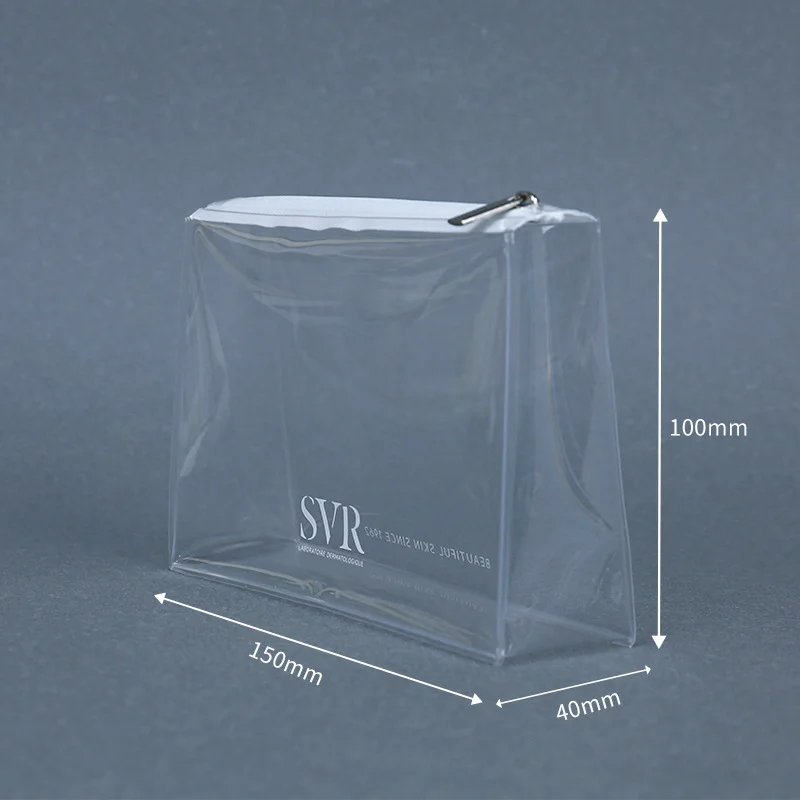 New Products 2024 Tpu Pvc Transparent Waterproof Cosmetic Pouch Makeup Bag Clear Eco Friendly  Zipper PVC bag