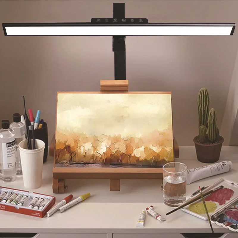 Arm Folding Rechargeable Reading Light Led Clamp Dimmable Clip-on Working Table For Computer Desk Lamp With Metal Clamps