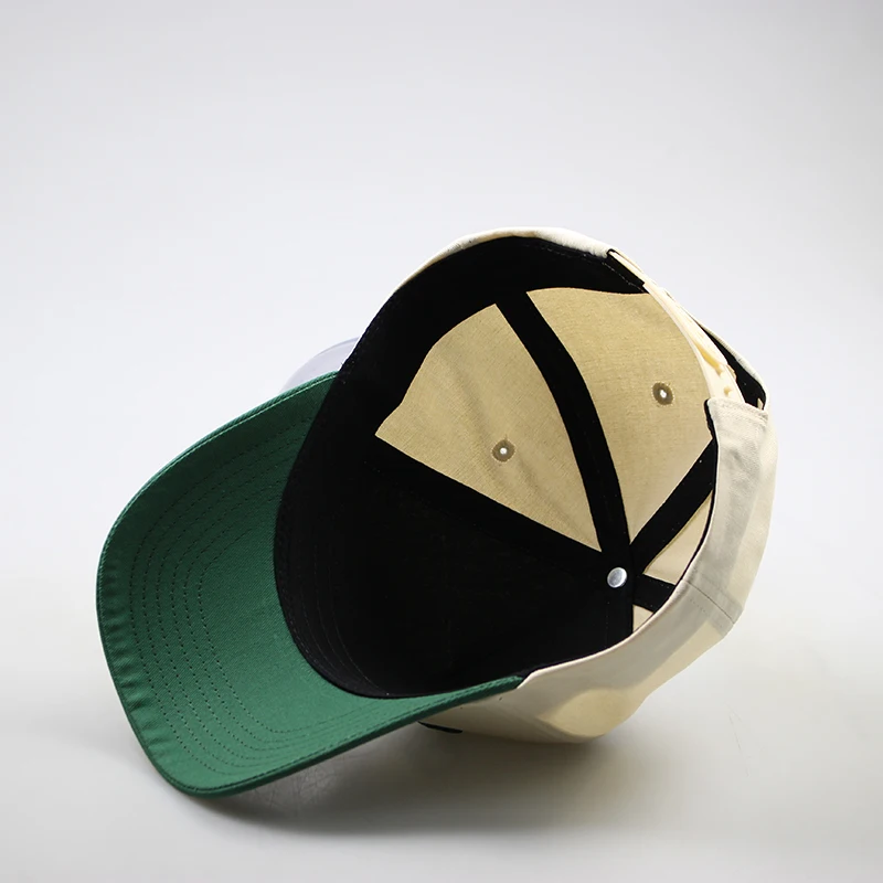 Custom embroidery logo men women plain two tone dad cap wholesale blank 5 panel 2 colors unstructured two tone baseball cap hat