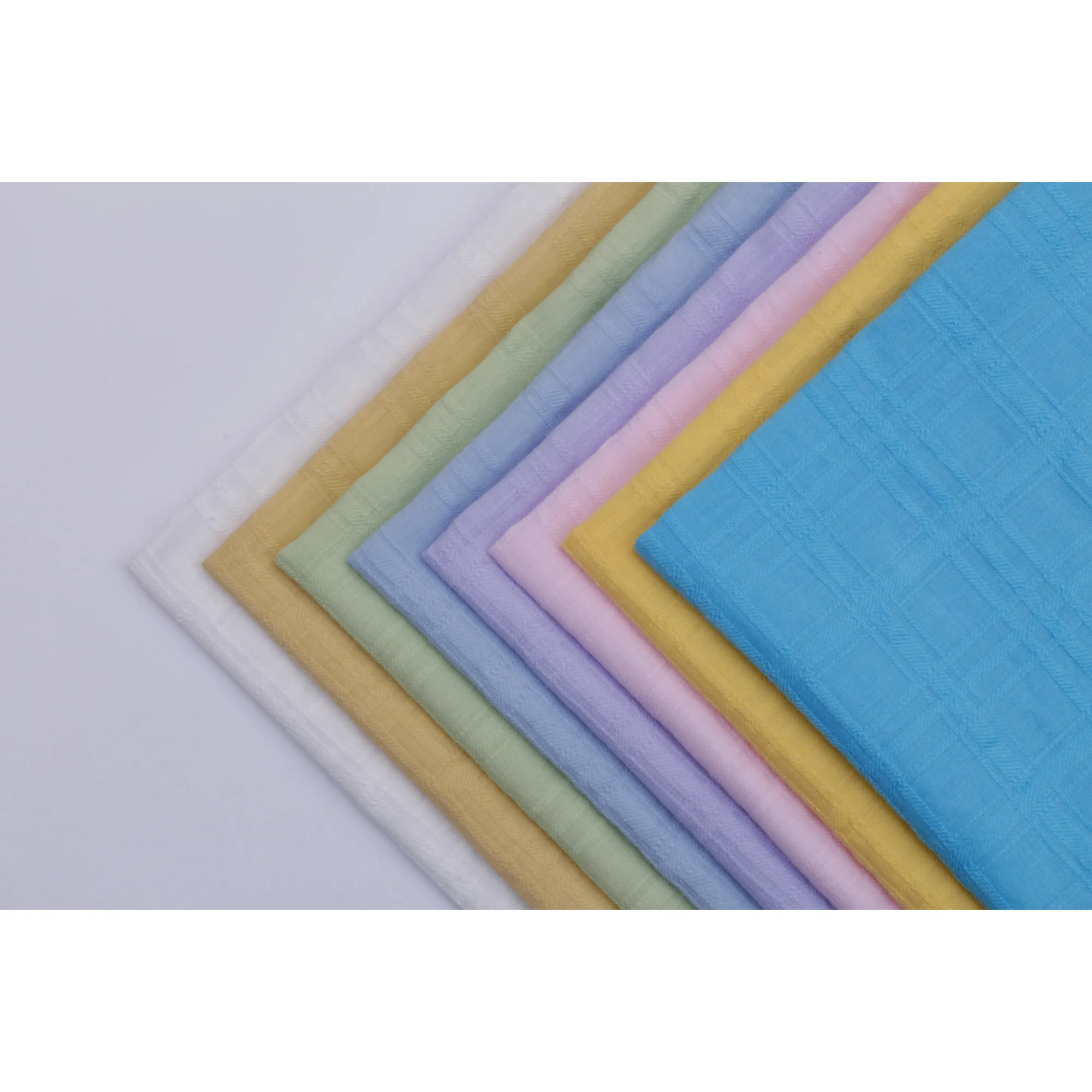Anti-Bacteria Cotton Fabric 100% Cotton Embroidery Fabric Plaid Jacquard Fabric Cotton For Bedding