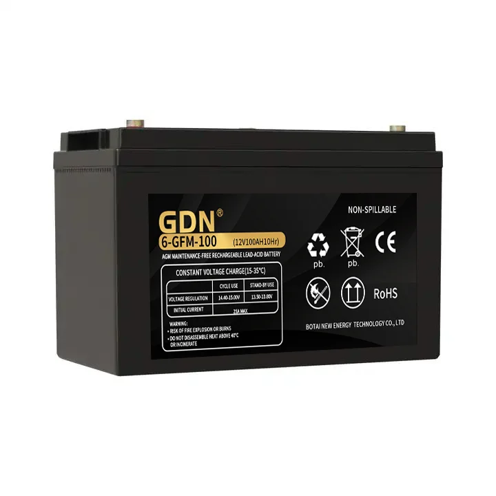 GDN 12v100ah Deep Cycle Battery Used Children Electric Car Battery for Electric Vehicles Copper Three Wheel Electric Car 0.5 Amp